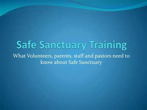 PPT - Safe Sanctuary Training PowerPoint Presentation, free download ...