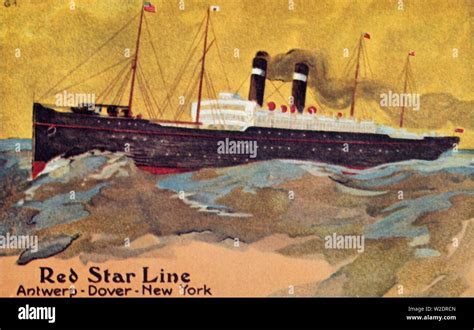 'The Red Star Line', c1900. Creator: Unknown Stock Photo - Alamy