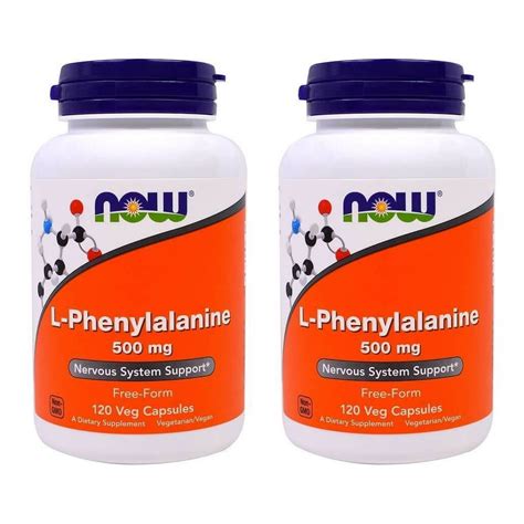 Now Foods - L-Phenylalanine, 500 mg, 120 Veggie Capsules - 2 Packs - Walmart.com - Walmart.com