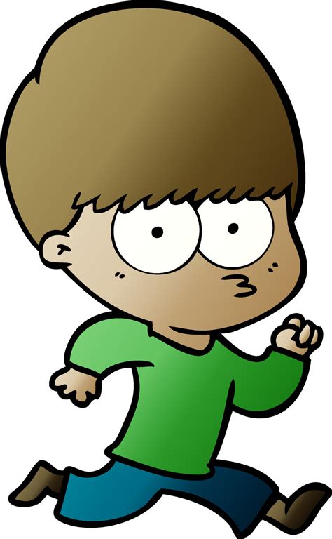 nervous cartoon boy 12429222 Vector Art at Vecteezy