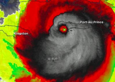 Spooky skull shows up in Hurricane Matthew satellite image ...