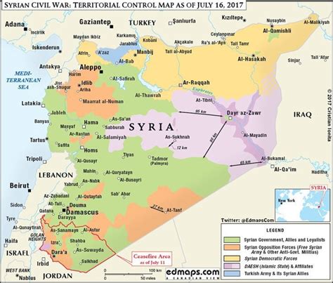 Map showing the military situation in Syria : r/syriancivilwar