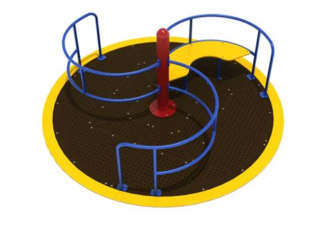 Two Capacity Wheelchair Accessible Merry Go Round with Seat | PFS065 | PlaygroundEquipment.com