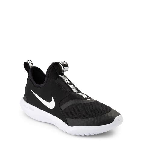 Nike Flex Runner Slip On Athletic Shoe - Little Kid - Black / White | Journeys