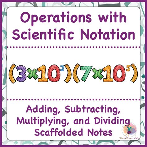 Operations with Scientific Notation Notes - Amped Up Learning