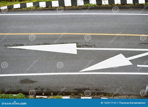 Road Markings in the Form of Arrows Stock Photo - Image of highway ...