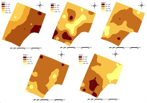 -Spatial distribution maps of the factors (0-30cm) | Download ...