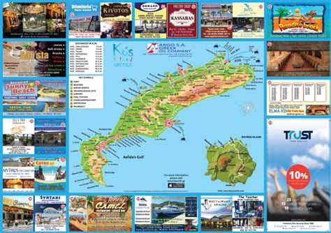 Kos tourist map - Ontheworldmap.com