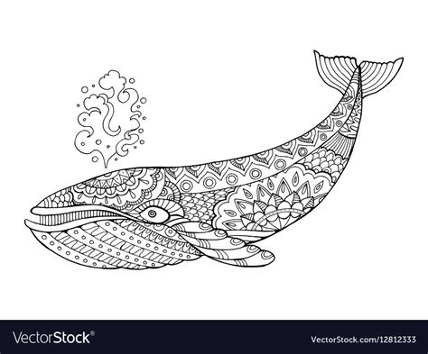 Whale coloring book Royalty Free Vector Image - VectorStock