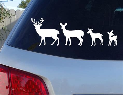 Deer Family Car Window Decal Country Decal - Etsy | Deer family, Window ...