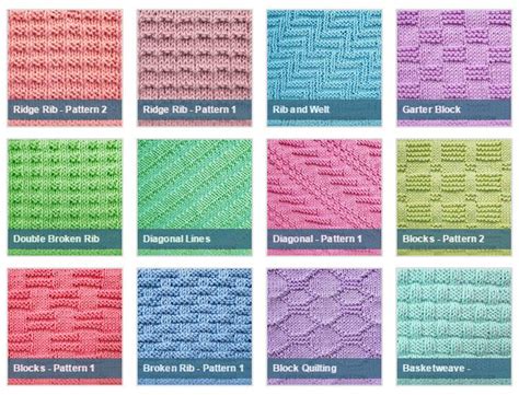 Knit and Purl Stitch Patterns | KnitPurlStitches.com