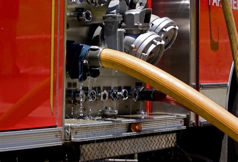 Fire truck hose connections | Fire truck pumps water into th… | Flickr