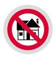 Forbidden sign modern round sticker Royalty Free Vector