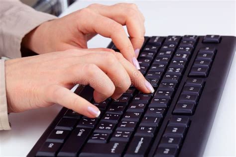 Typing on keyboard. stock image. Image of information - 18471745