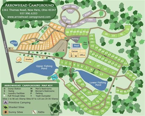 Campground Map – Arrowhead Campground | Map, Campground, Wayfinding