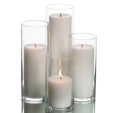 Wholesale Tall Clear Glass Tube Candle Holders Glass Pillar Candle ...