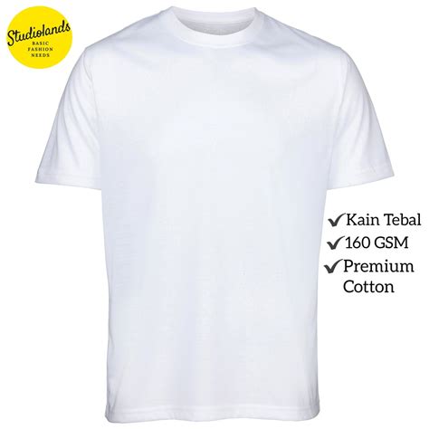 [100% COTTON]👕 WHITE HIGH QUALITY PLAIN TSHIRT WARNA PUTIH | Shopee Malaysia