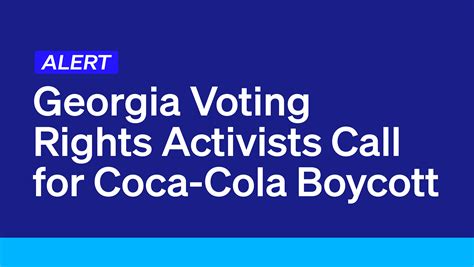 Georgia Voting Rights Activists Call for Coca-Cola Boycott - Democracy ...