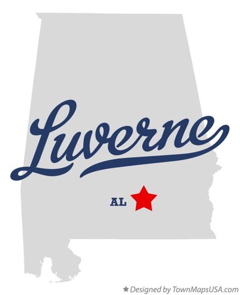 Map of Luverne, AL, Alabama