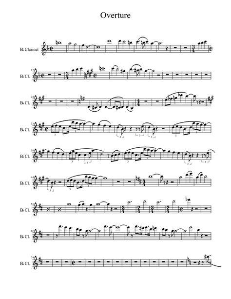 Overture Sheet music for Clarinet (Solo) | Musescore.com