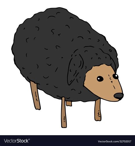 A sheep ram hand drawn sheep Royalty Free Vector Image