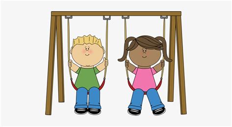 Playground Swing Set Clipart - Kids On Swing Clipart Transparent PNG ...