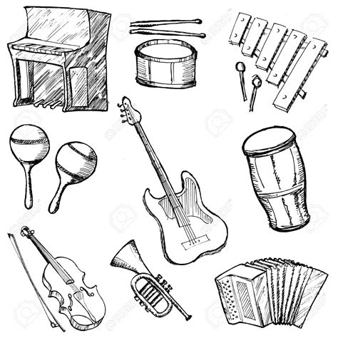 Musical Instruments Drawing at GetDrawings | Free download