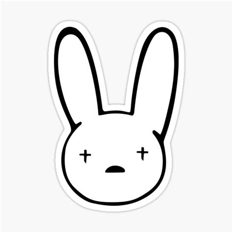 "Bad Bunny Sticker Best Quality - Bad Bunny Logo Decal x100PRE" Sticker ...