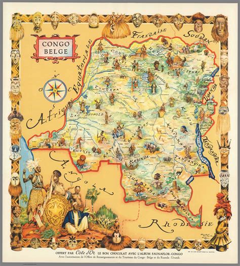 Pictorial map of the Belgian Congo and Ruanda-Urundi - 1950 : r ...