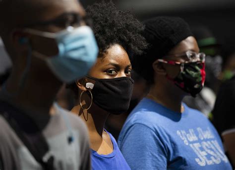 Masks on, masks off. Protesters put civil rights ahead of social ...