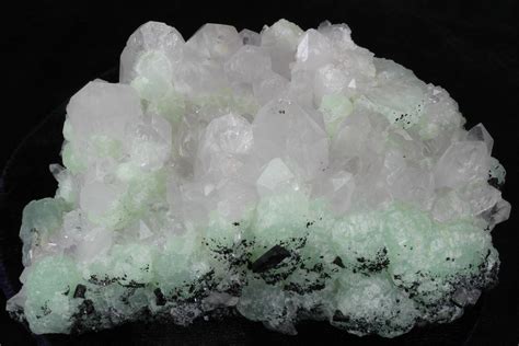 4.7" Prehnite On Quartz Crystals With Babingtonite (#33450) For Sale - FossilEra.com