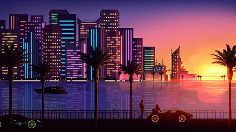 Miami Sunset Artistic 4k Wallpaper,HD Artist Wallpapers,4k Wallpapers ...