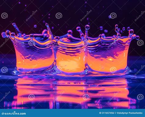 Three Glasses of Water Splashing on Surface Stock Photo - Image of liquid, soft: 311657456