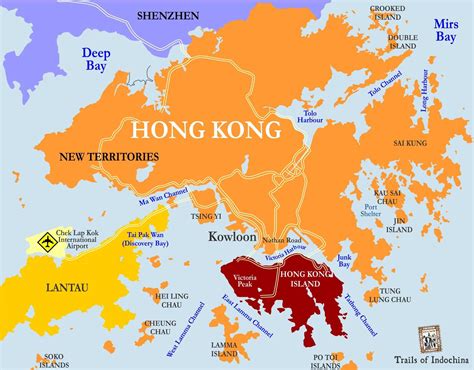 Trails of Indochina | Hong kong map, Hong kong island, Hong kong
