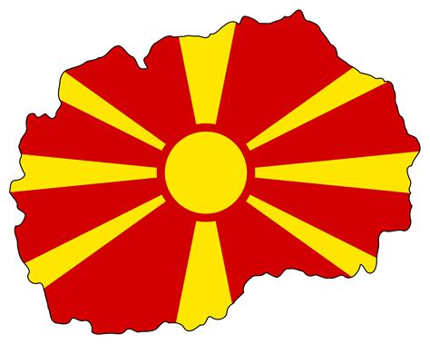 Macedonia Flag Map - MapSof.net