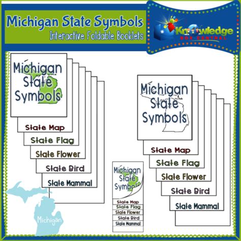 Michigan State Symbols Interactive Foldable Booklets - Classful