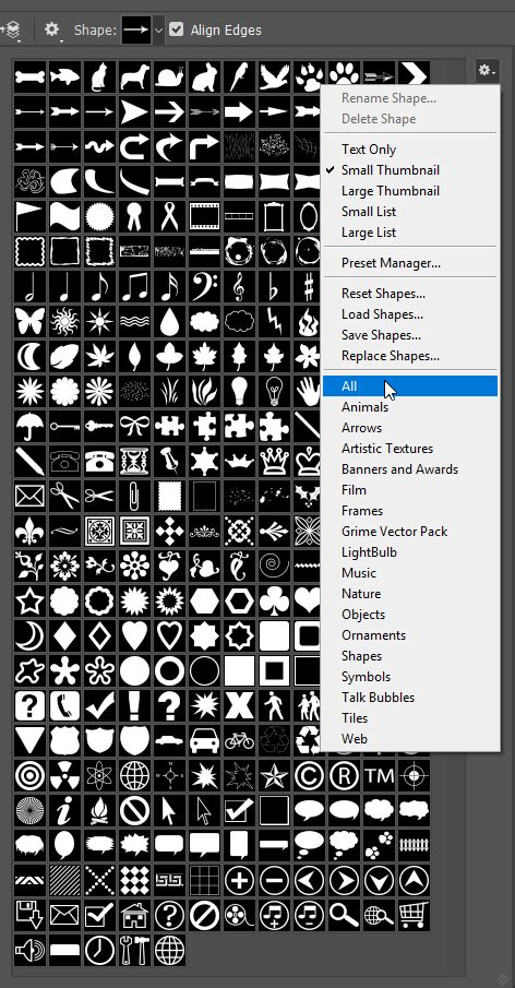 Solved: Where I can find more custom shapes in Photoshop 2... - Adobe Community - 9341158