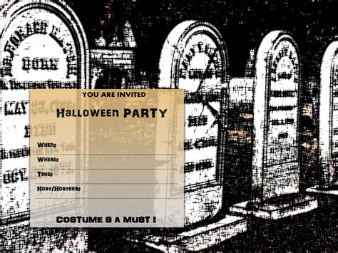 Halloween Party Invitation Template Free Stock Photo - Public Domain Pictures