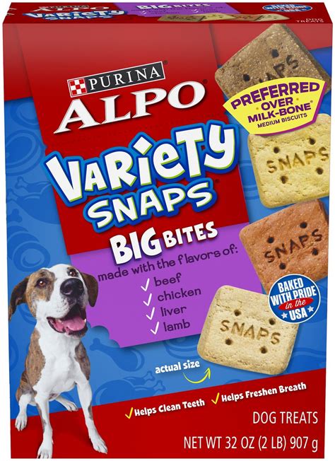 ALPO Variety Snaps Big Bites Dog Treats, 32-oz box - Chewy.com