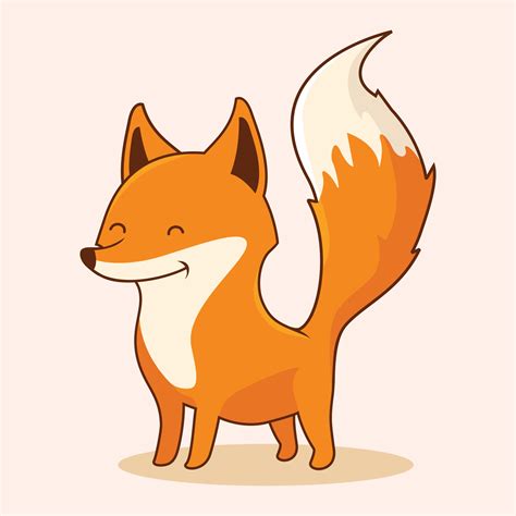 Fox Cartoon Cute Animals Isolated 4229059 Vector Art at Vecteezy