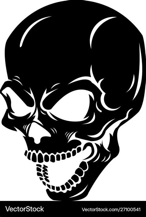 Logo halloween ghost skull Royalty Free Vector Image