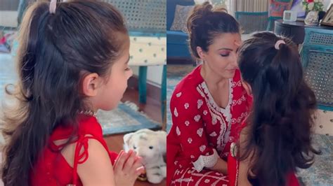 Soha Ali Khan’s daughter Inaaya follows the Navratri colours, twins with mom | Bollywood ...