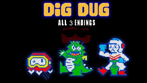 Dig Dug.exe: All 3 Endings - Gameplay - No Commentary - YouTube