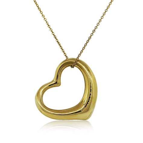 Tiffany & Co. Elsa Peretti Gold Medium Heart Pendant Necklace