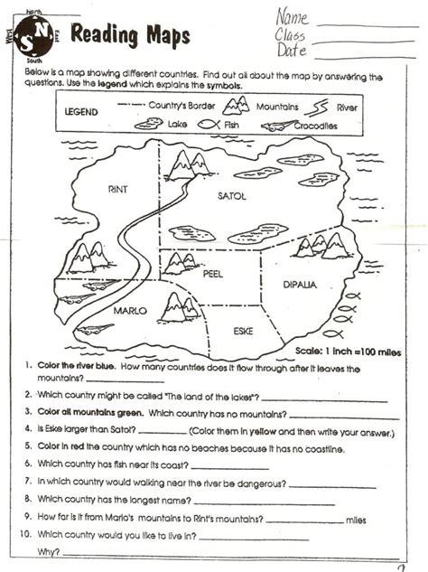 Reading A Map Worksheet Big Math Addition Worksheets Yooob — db-excel.com