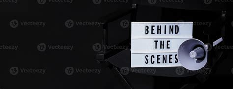 Director chair with behind the scene banner light box. 4948616 Stock Photo at Vecteezy