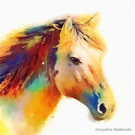 "The Spirited - Horse Watercolor Painting" by Jacqueline Maldonado ...