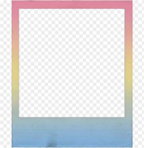 Polaroid Colorful Cute Tumblr Frame Rainbow - Colored Polaroid Frame ...