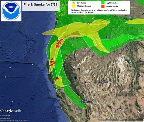 California Smoke Information: Saturday, August 1, 2015 - Yesterday's ...