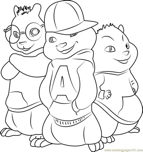 Alvin And The Chipmunks Coloring Pages